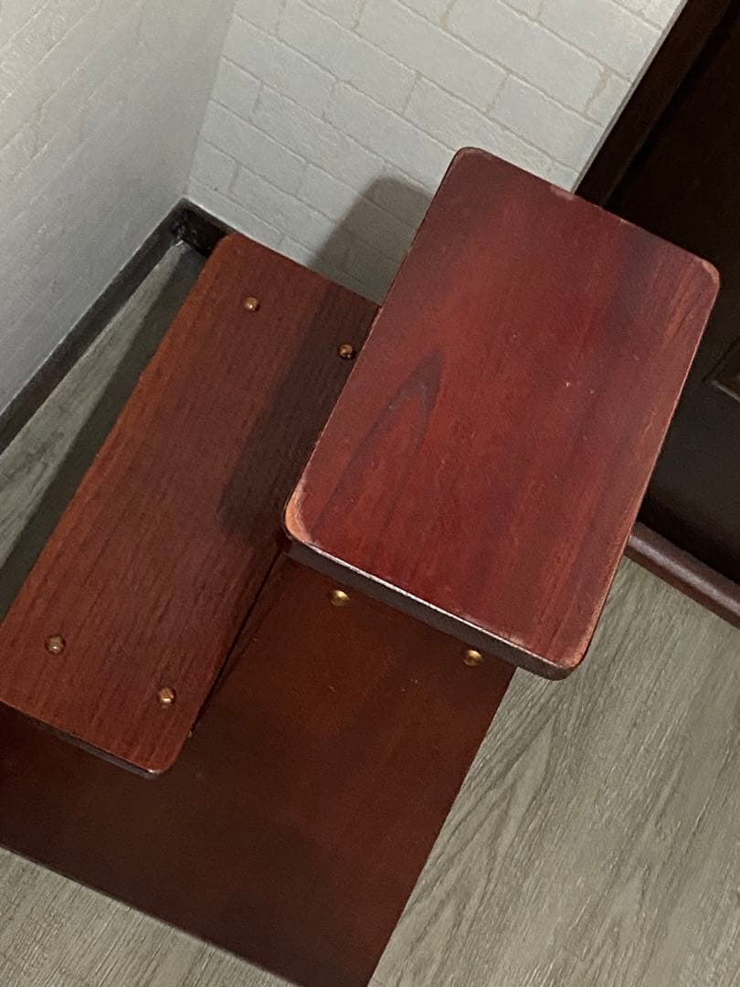 木製 踏み台 収納付き 飾り台 無垢材 アンティーク 昭和レトロ ヴィンテージ