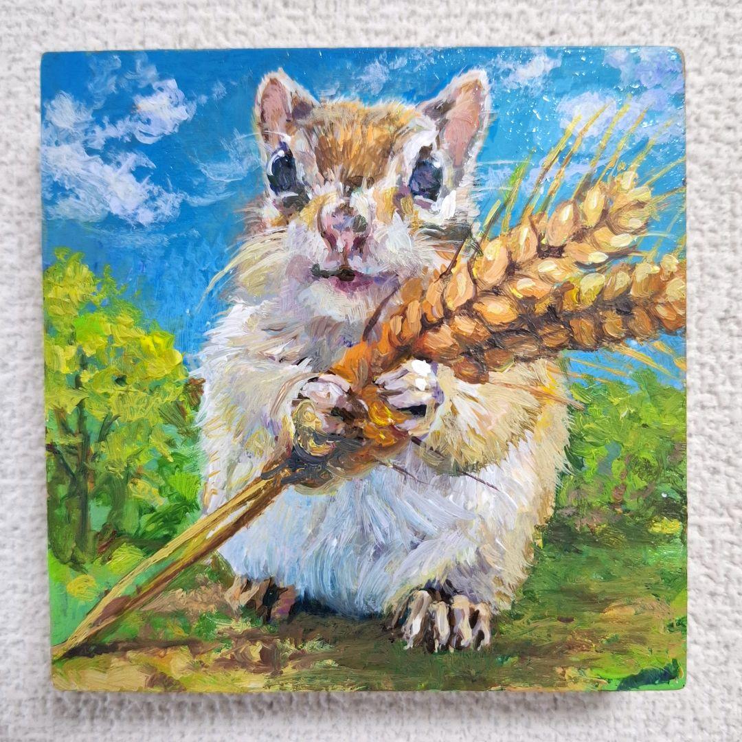 【ももここページ】シマリスさん肖像画