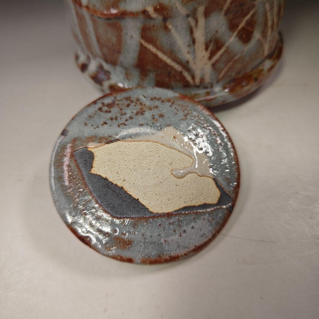 イ564 水指『向井一峰作』『鼠志野　水指　共箱』茶道具