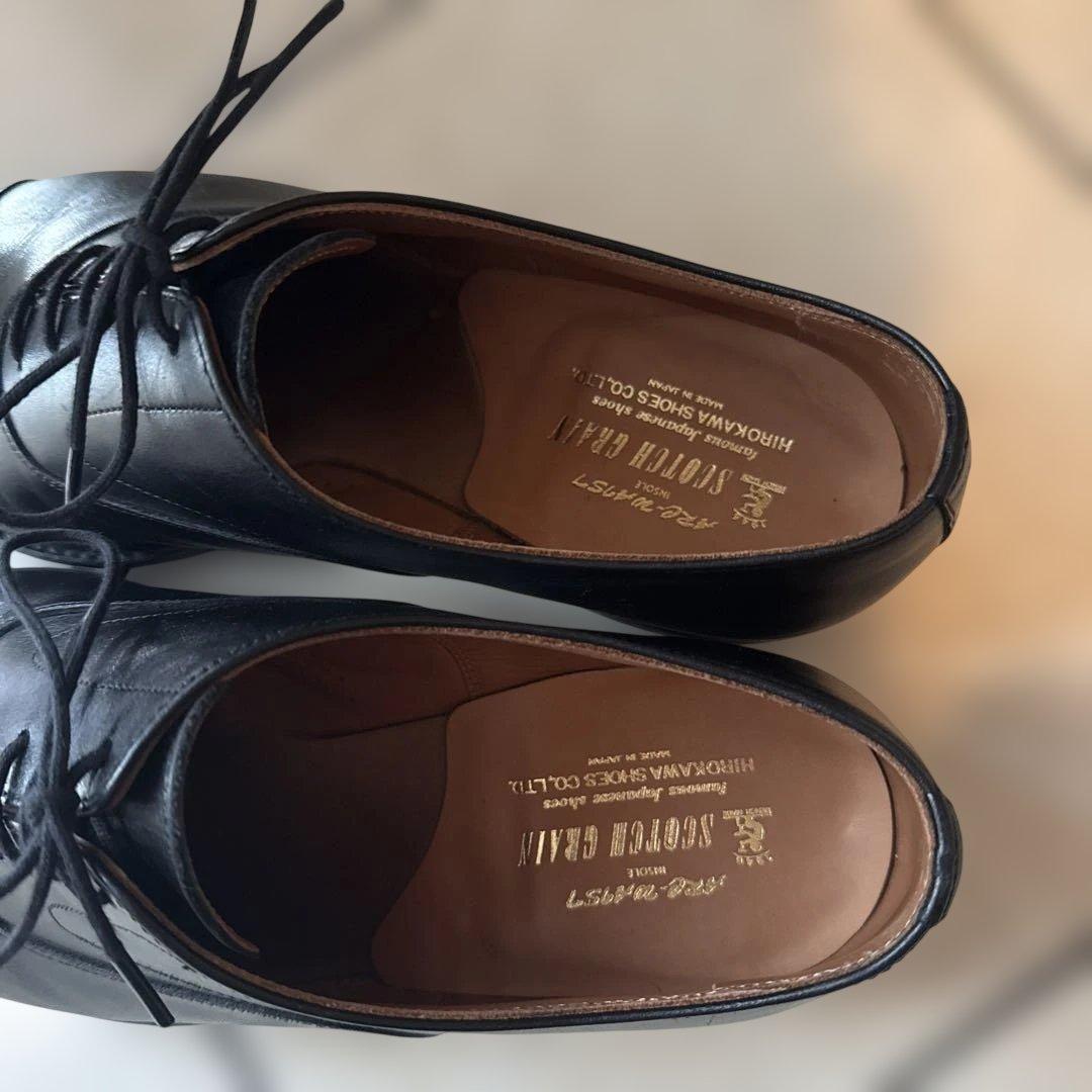 スコッチグレイン　1716 ブラックレザー ストレートチップ