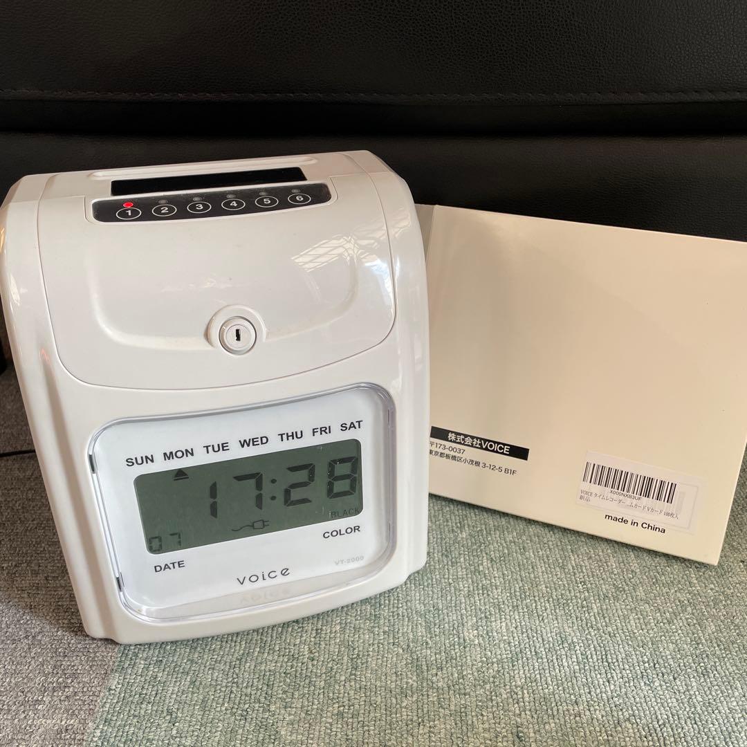 VOICE タイムレコーダー　タイムカード85枚付き