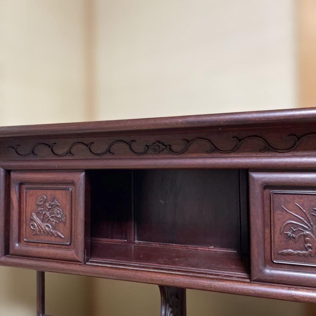 唐木家具　紫檀飾り棚　茶箪笥　アンティーク