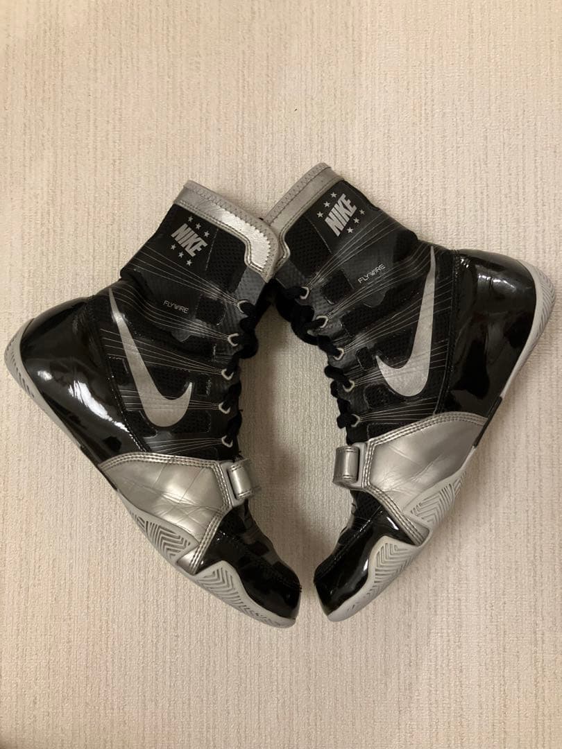 NIKE ハイパーKO ボクシングシューズ ブラック/シルバー 26.5㎝
