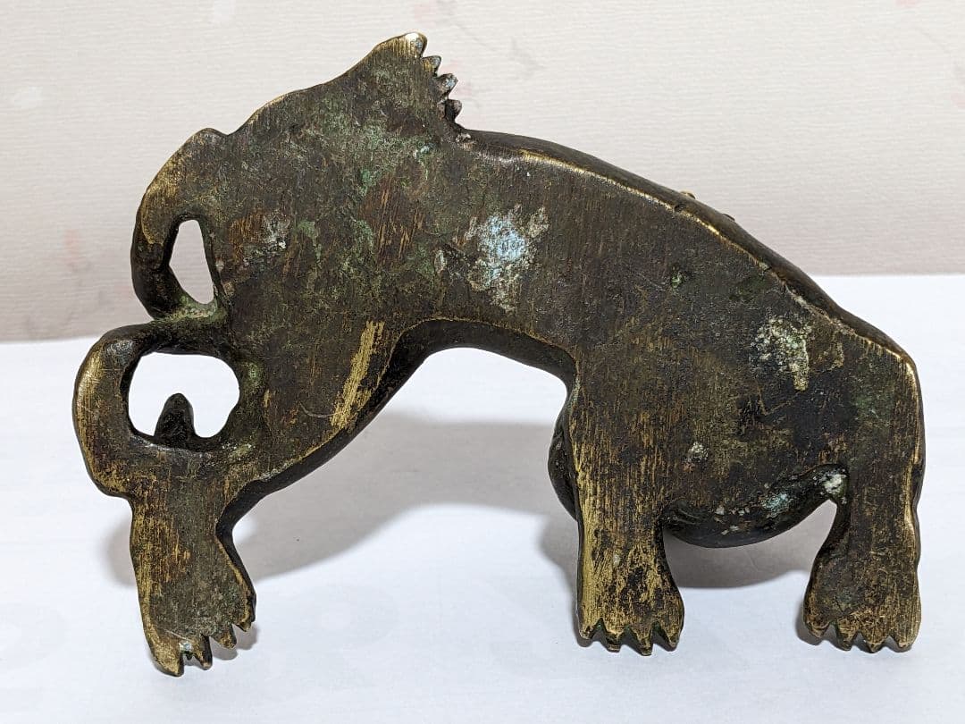 ♦唐物 中国 古玩 古美術品 麒麟形 文鎮 文房四宝 宣徳銅 骨董品