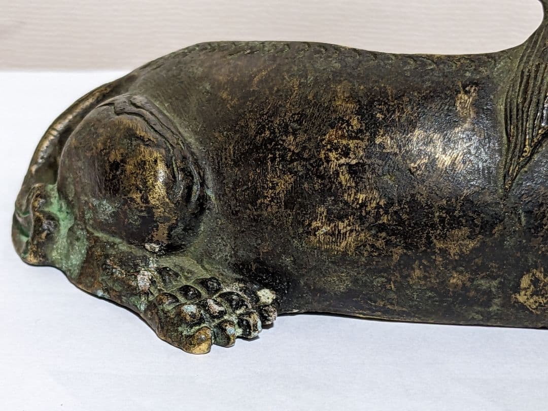 ♦唐物 中国 古玩 古美術品 麒麟形 文鎮 文房四宝 宣徳銅 骨董品