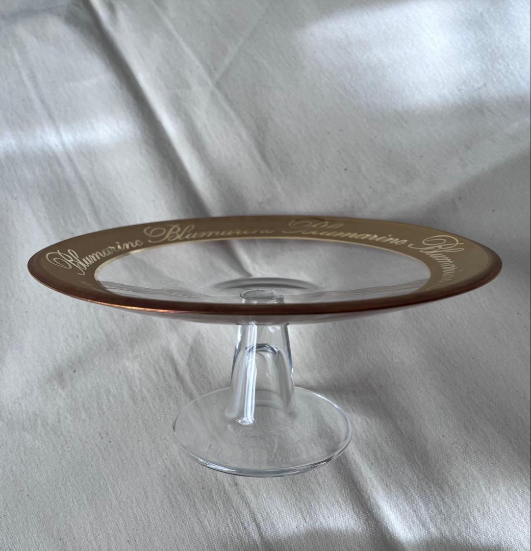 未使用品【Blumarine】ガラス製 ケーキスタンド ブルマリン ホーム 希少