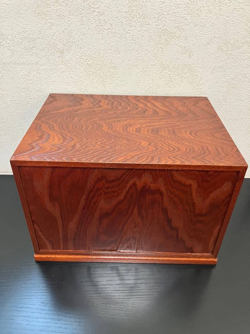 天然木、アクセサリーケース、宝石入れ、収納箱、インテリア、区切り変更可能、(大)