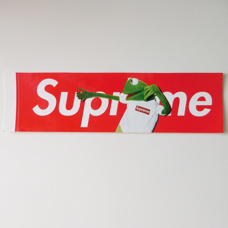 Supreme カーミット ボックスロゴ ステッカー レッド Kermit