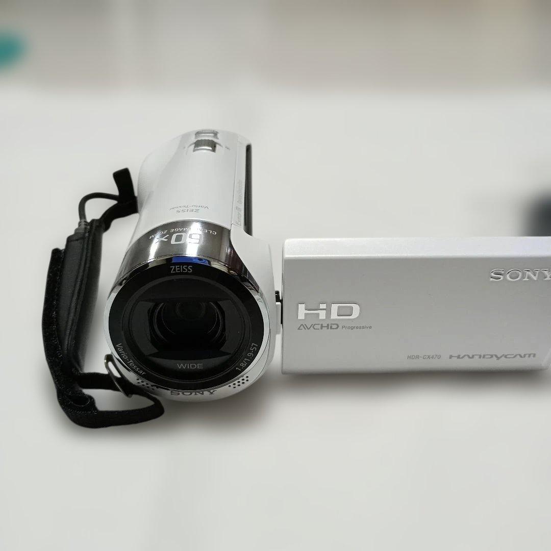 ★超美品★ SONY HDR-CX470 ビデオカメラ ホワイト　未使用に近い