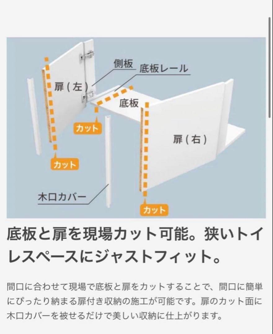 南海プライウッド トイレ上部収納 TJHD-CW-A 扉付き