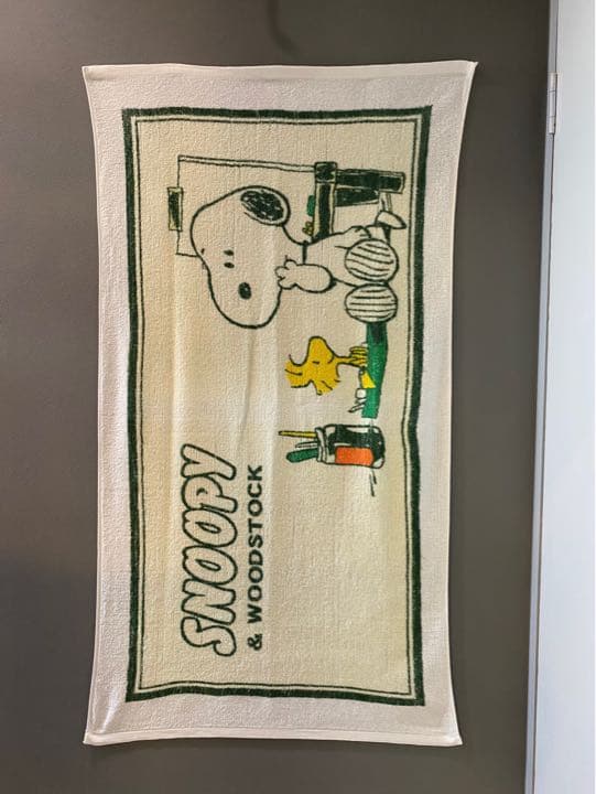 古着 ビンテージ 70s スヌーピー ウッドストック バスタオル タオル 美品