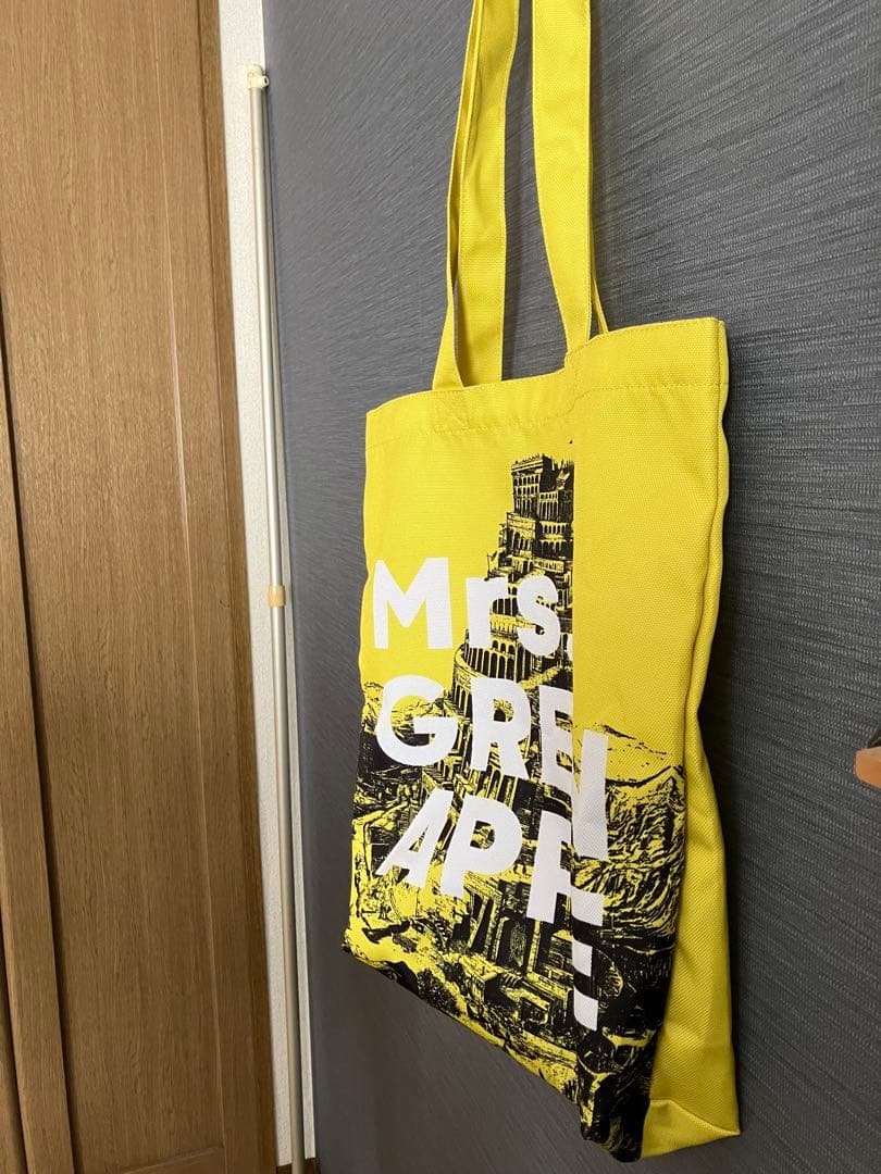 ミセス　バベルの塔　黄色トートバッグ(金テープ2種付き)