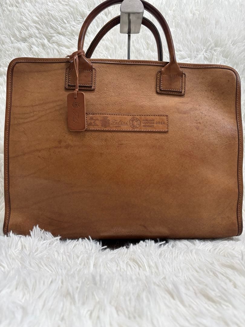 Felisi フェリージ 9884 ブリーフケース ビジネスバッグ レザー 茶