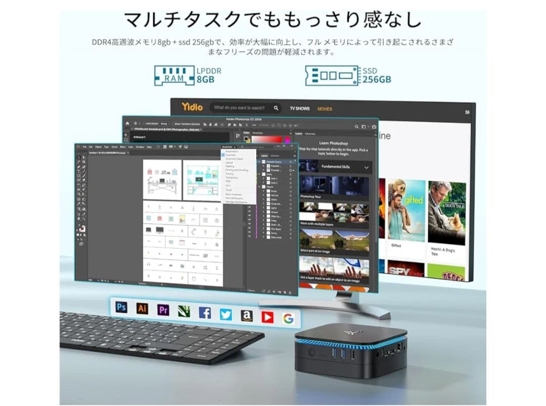 Intel Alder Lake-N95 ミニPC 8GB/256GB