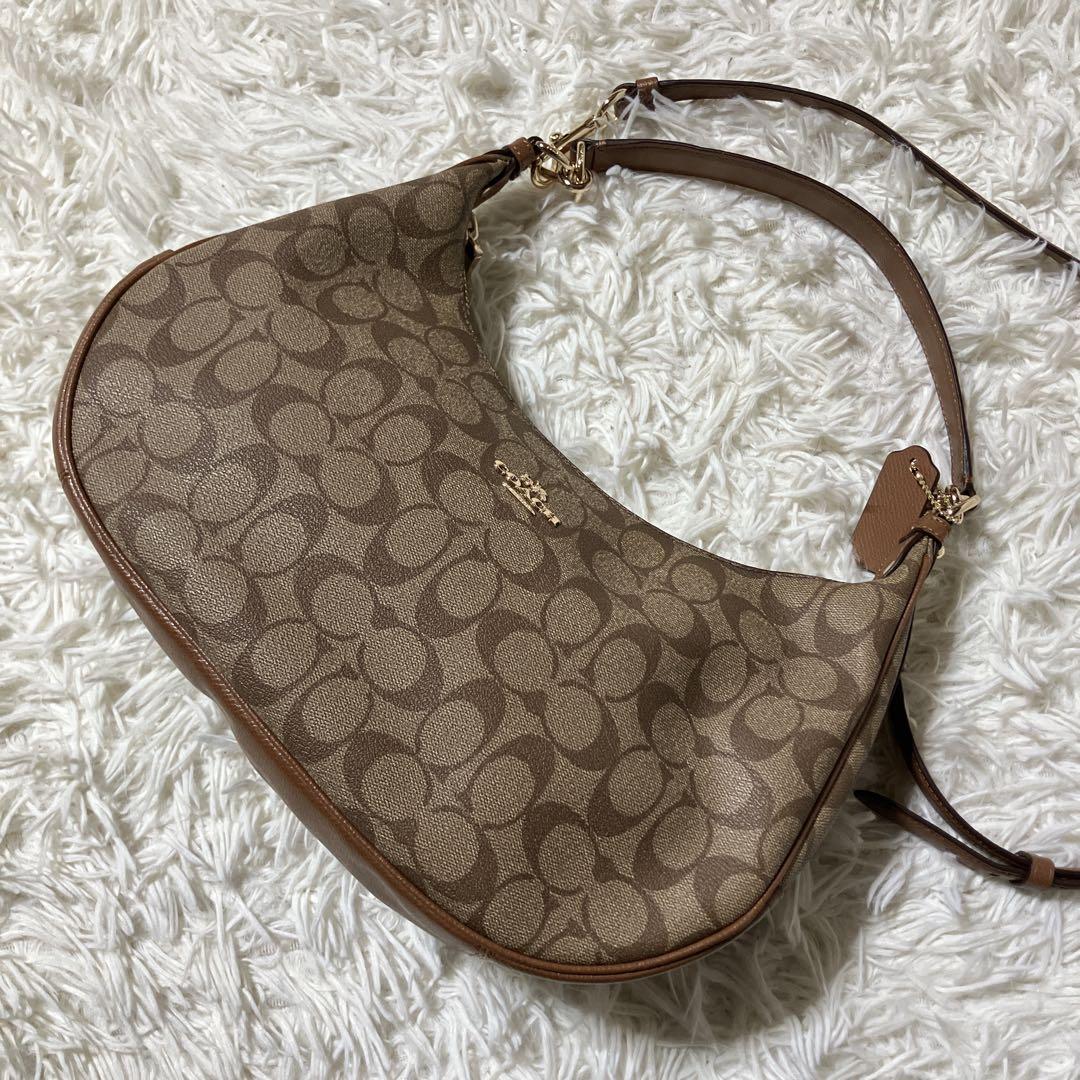 美品【COACH】コーチ シグネチャー 2WAY ショルダー　ハンドバッグ