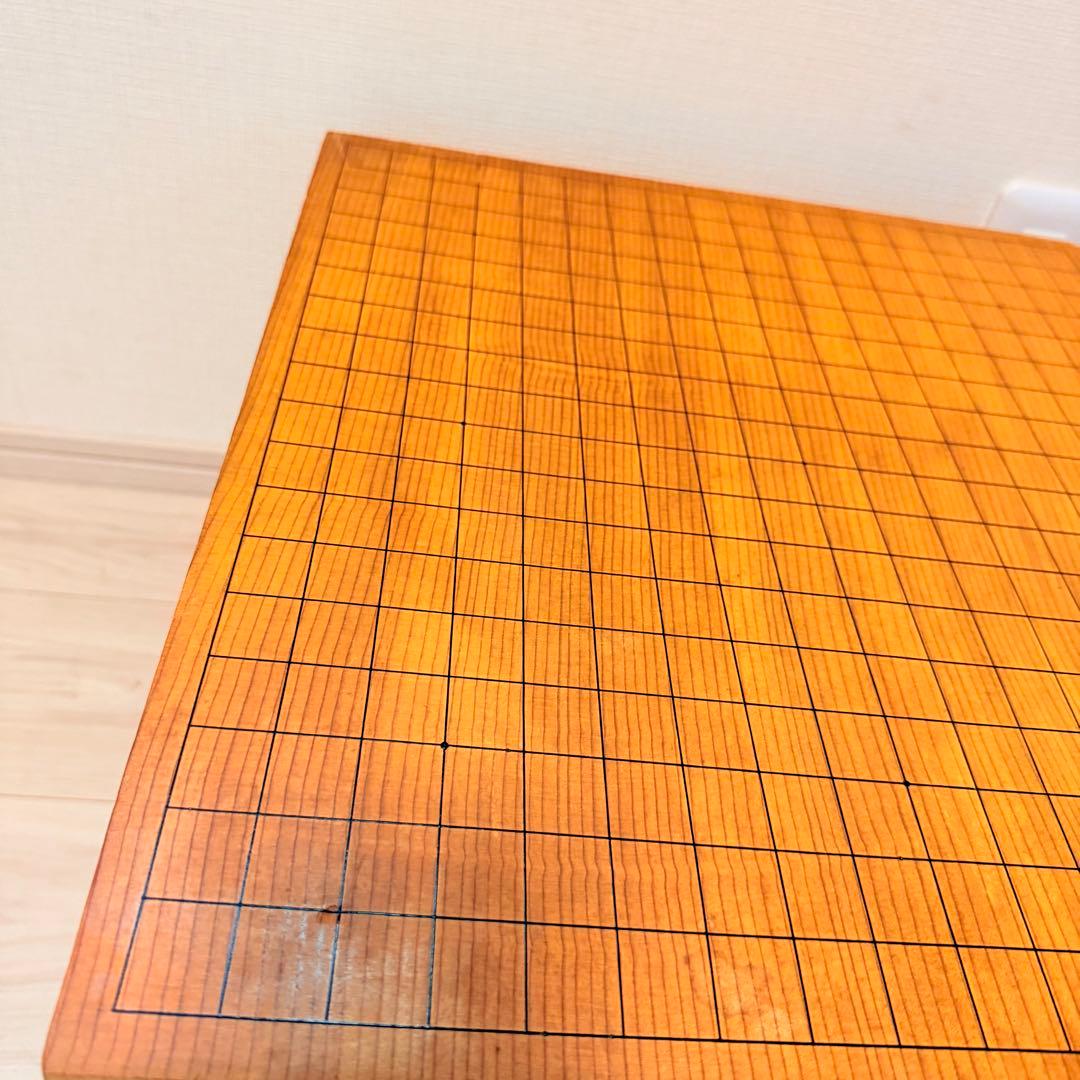 希少　高級囲碁盤 天地柾目 ヘソ　脚付き　6寸　17.5cm