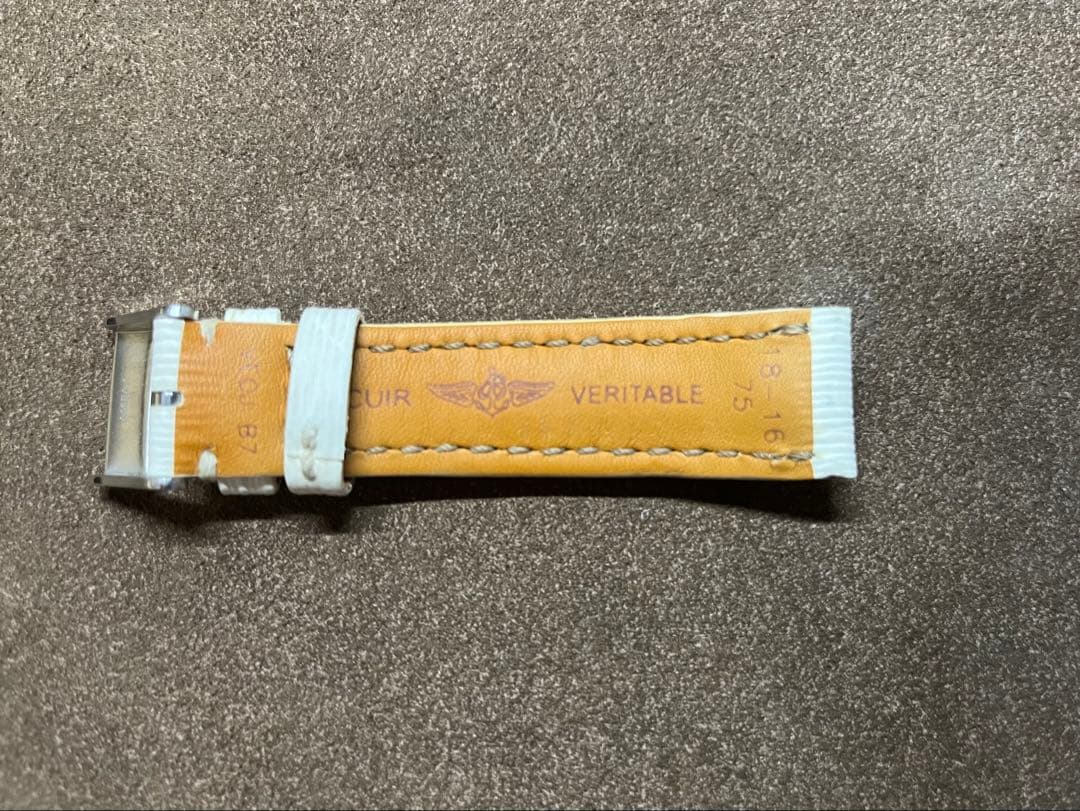 BREITLING ホワイトレザーベルト 236X