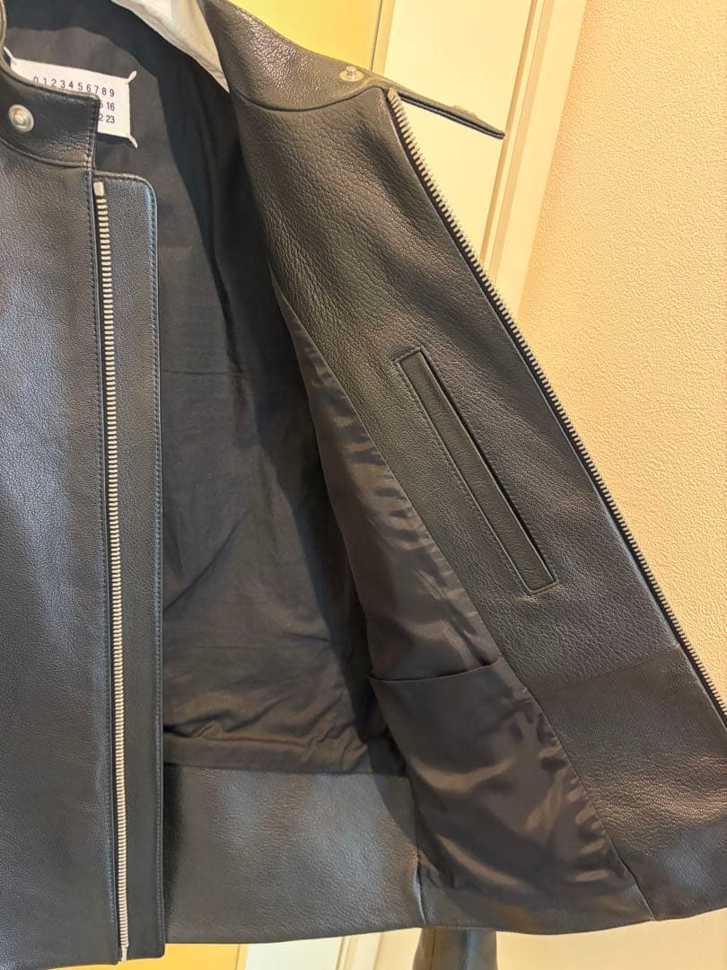 メゾンマルジェラ ハの字ライダース 46 極美品　ゴートレザー