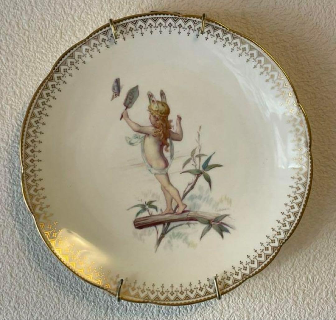 アンティーク　ミントン　妖精の絵皿