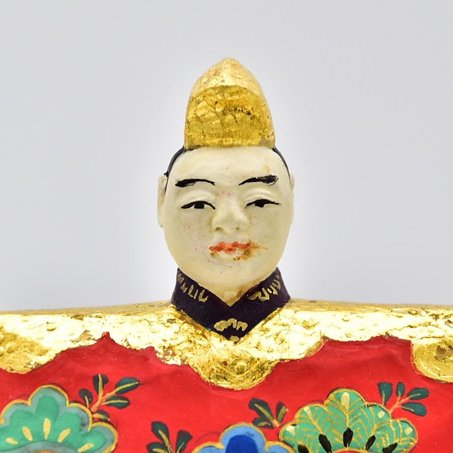 ★ 椿餅★加賀國 正運作 木彫 彩色 立雛 雛人形 ひな人形