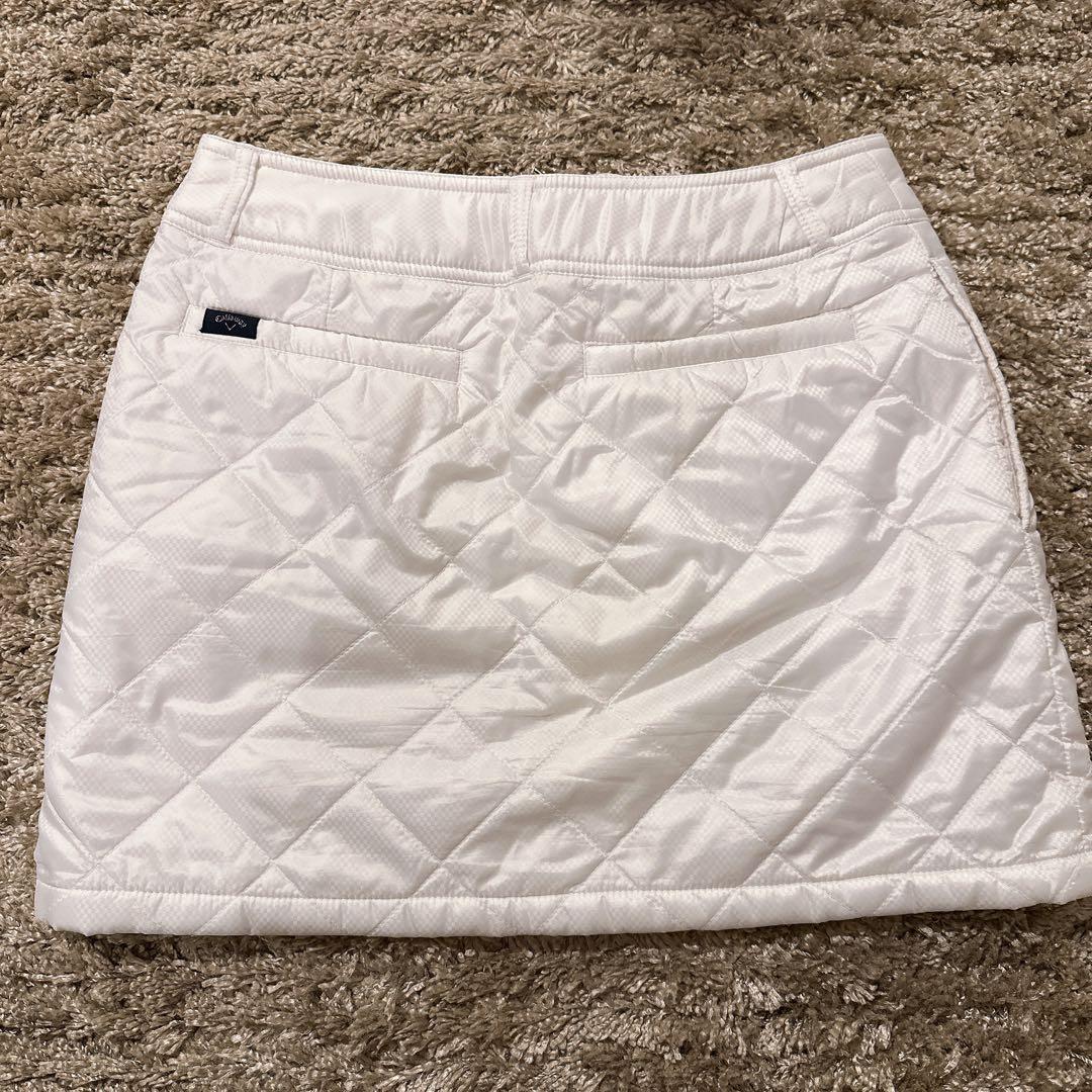 【上下セット】Callaway ホワイト キルティング 中綿 アウター/スカート