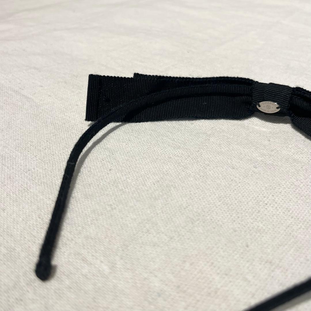 CHANEL カチューシャ リボン キャンバス