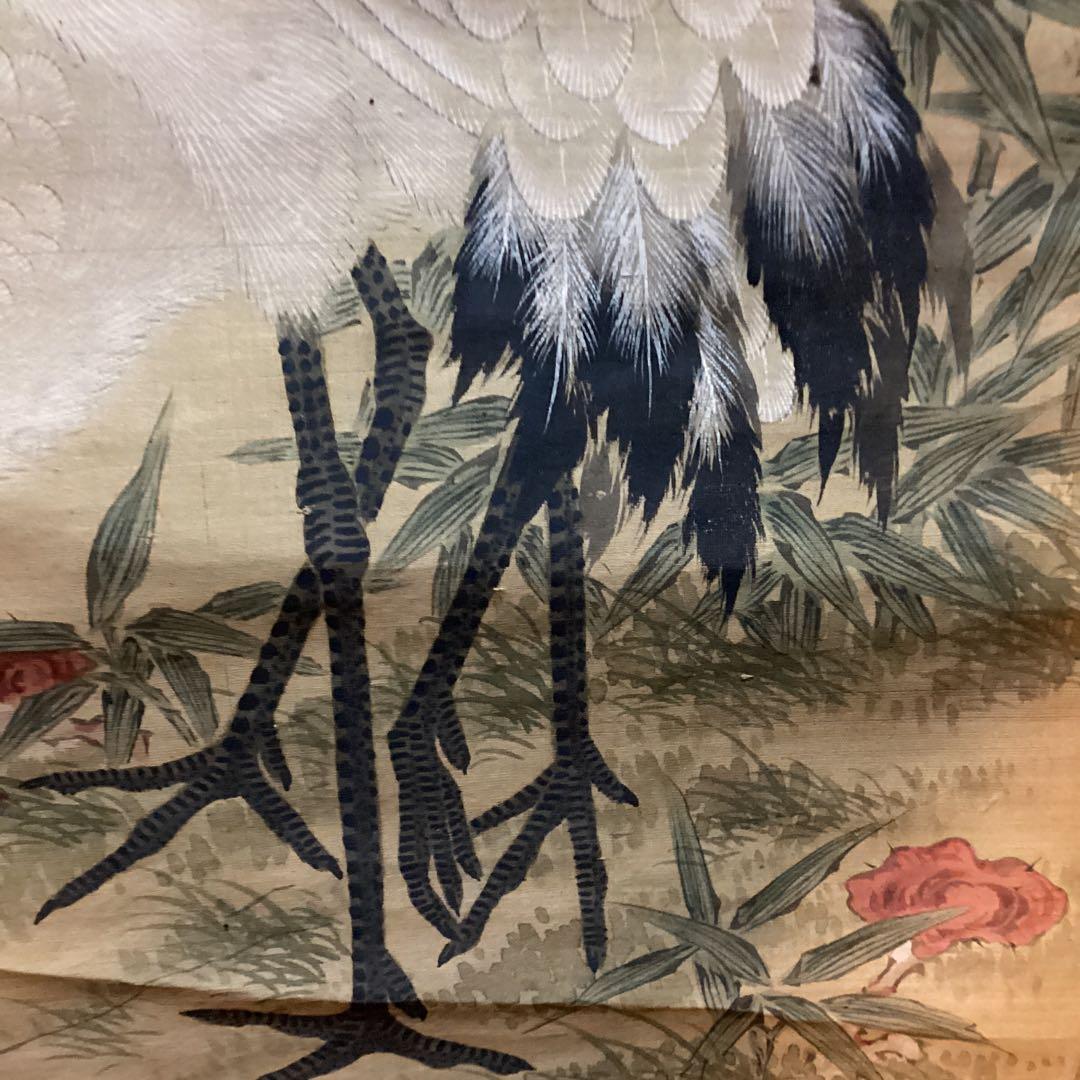 浦上春琴　　春琴蓬莱図【祝儀軸】紙本掛軸　肉筆画　時代箱共箱付き　模写　NO9