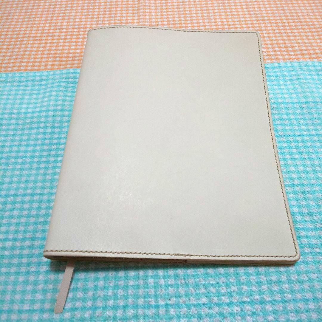 ヌメ革 ナチュラル レザーカバー、B5 26穴バインダー付