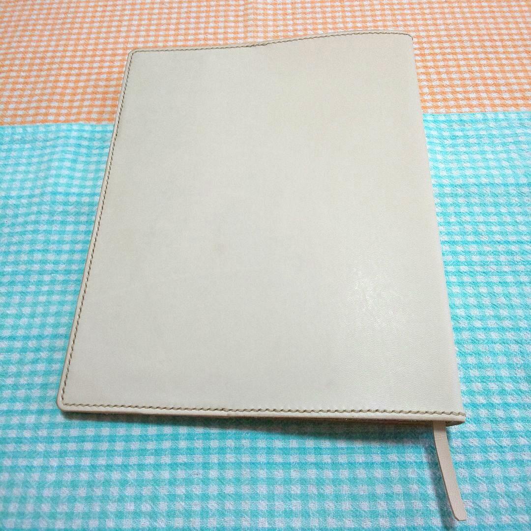 ヌメ革 ナチュラル レザーカバー、B5 26穴バインダー付