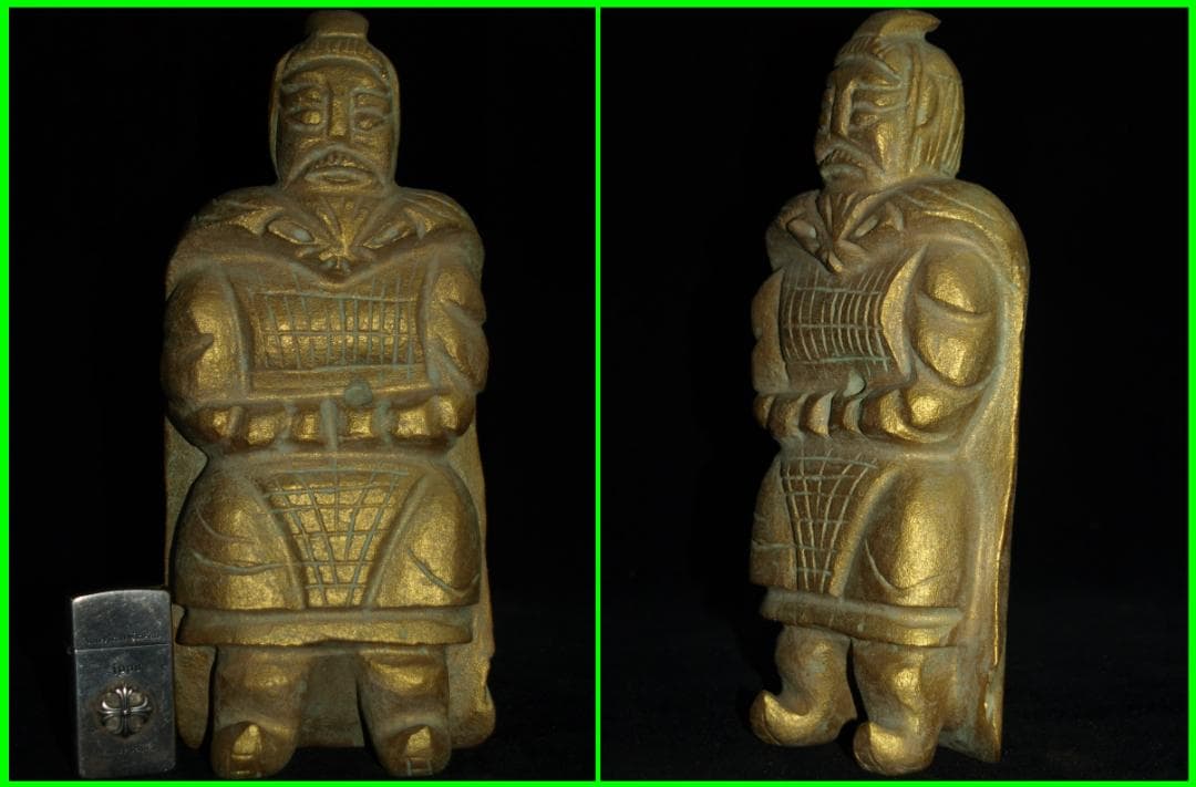 民間仕入れ品　中国明時代石仏　金張り貴重品J710A13-1