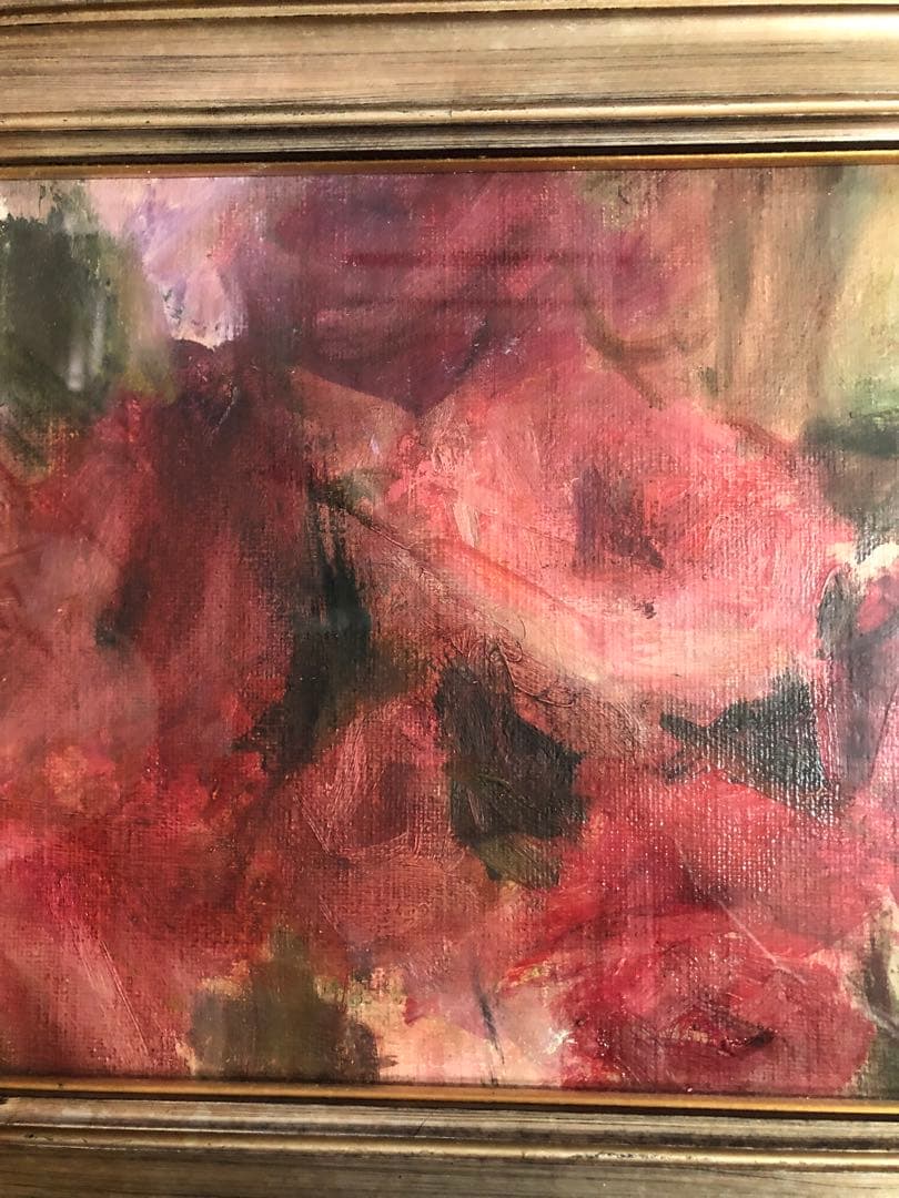 油絵（薔薇）額装Ｆ3