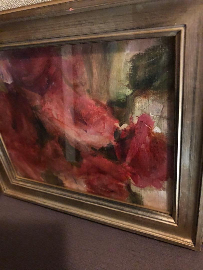 油絵（薔薇）額装Ｆ3