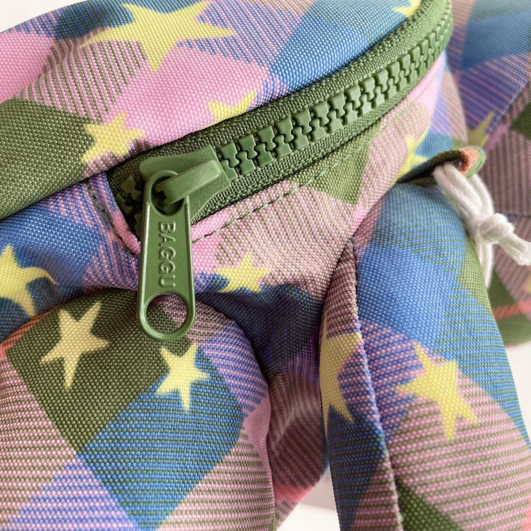 ★ Baggu ★ Bear Bag クマ グリーンスターチェック