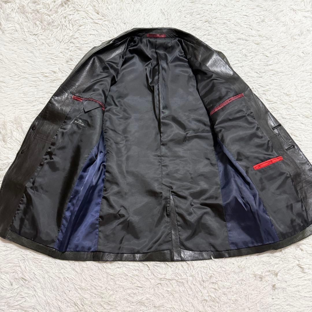 Paul Smith ラムレザー　テーラードジャケット　シングル　2b オリーブ