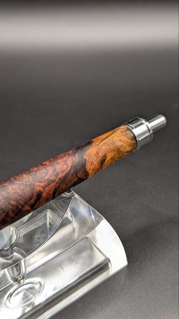 285ペン工房翌檜　極上　ホンジュラスローズウッド　瘤杢　木軸シャーペン