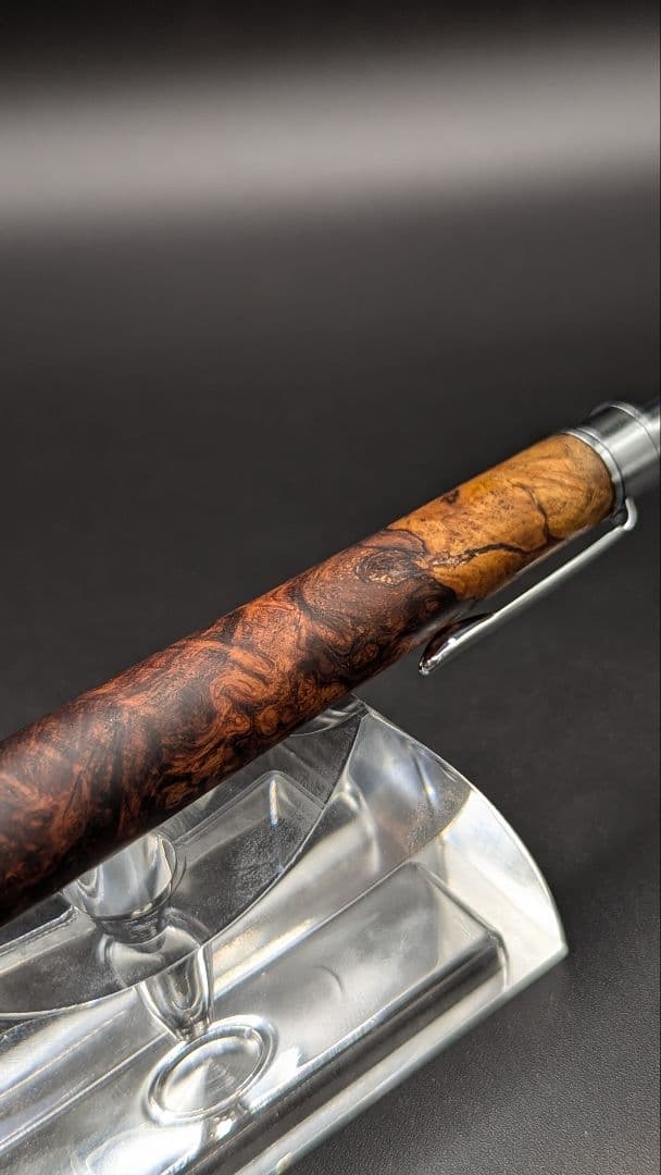 285ペン工房翌檜　極上　ホンジュラスローズウッド　瘤杢　木軸シャーペン