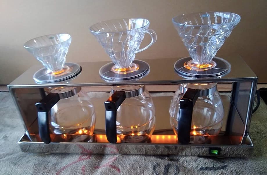 ３連　コーヒーワーマー　ドリッパー台/イルミネーション付き