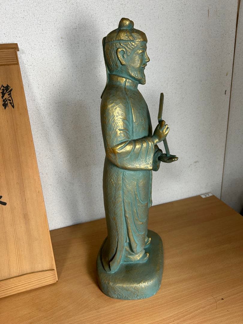 超レア　聖徳太子ブロンズ（青銅）に金青銅色仕上げ　銅像値下げ