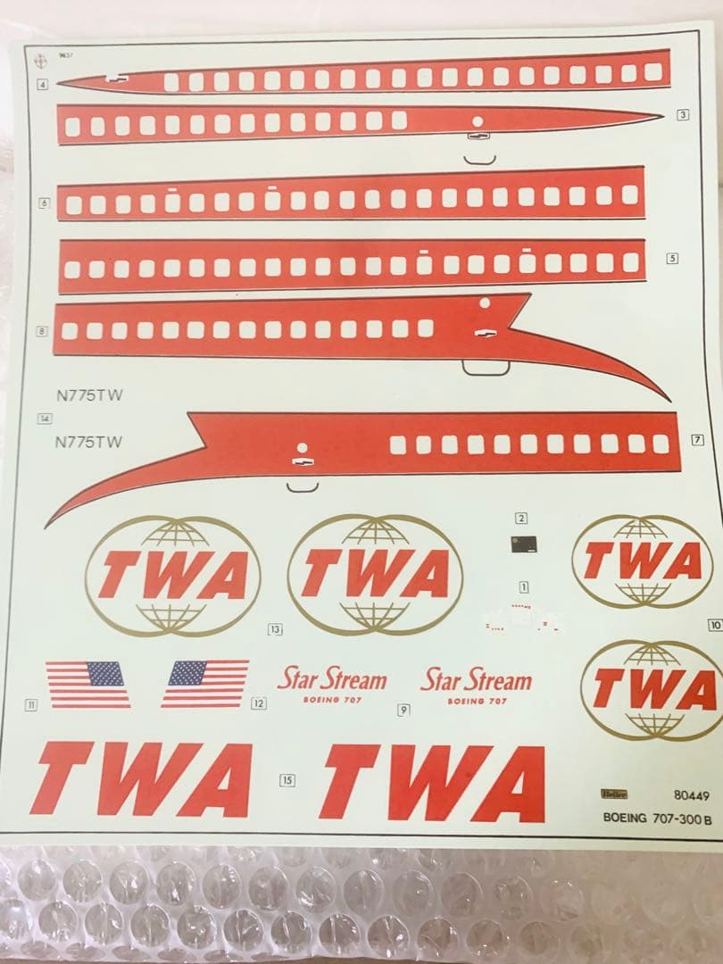 オスマンファントム‼️エレール１／７２ＴＷＡ航空Ｂ７０７－３００