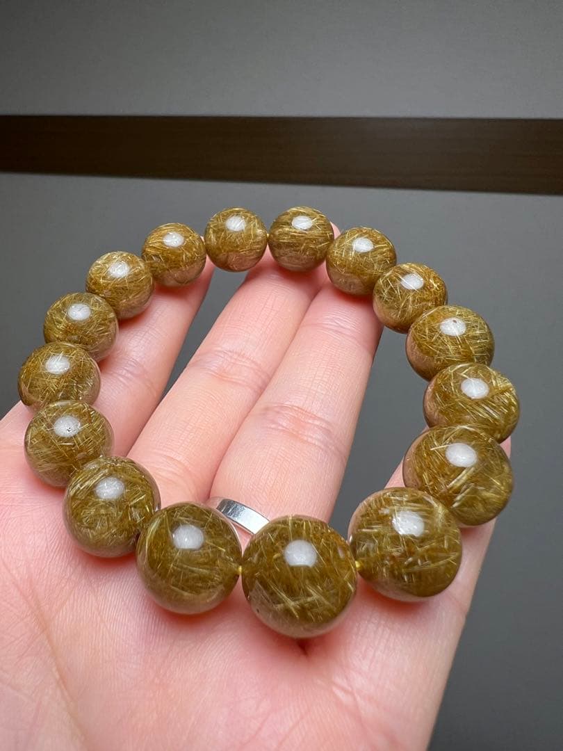 値下げ中❗️天然石　ルチル　ブレスレット