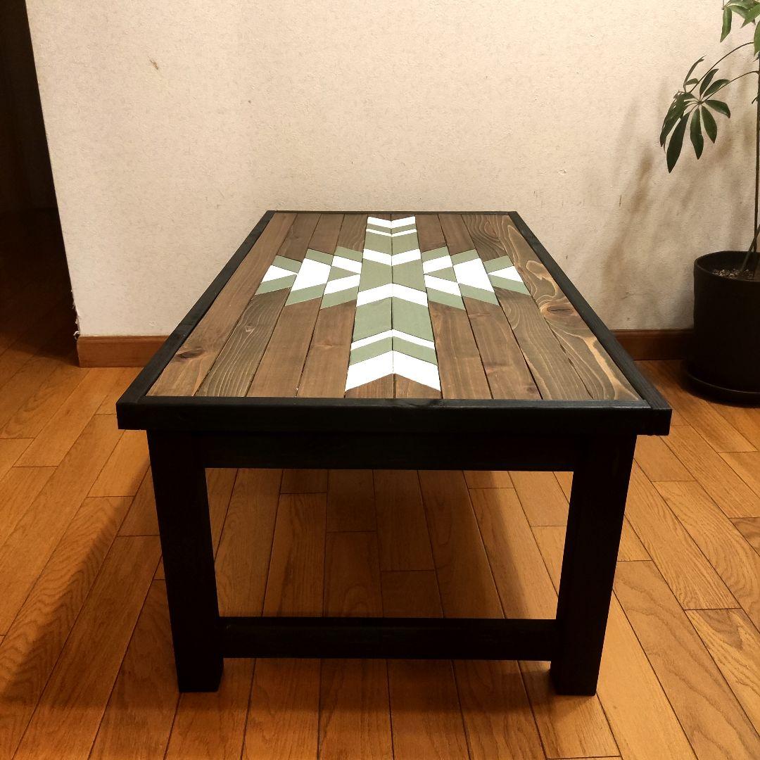 ✨かっこいいオルテガ柄のローテーブル✨