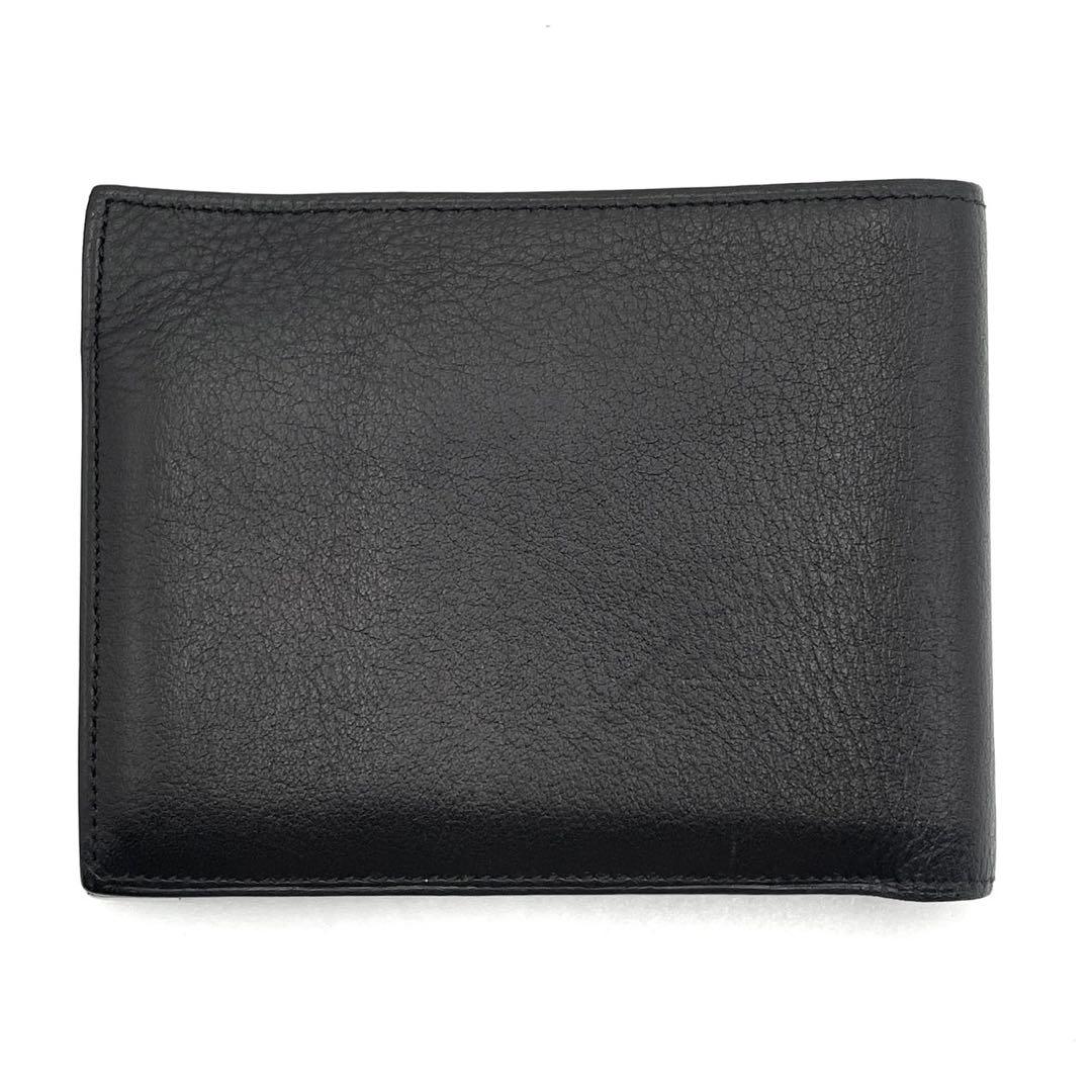 極美品● マスト ドゥ カルティエ 二つ折り財布 マストライン ブラック 鑑定済