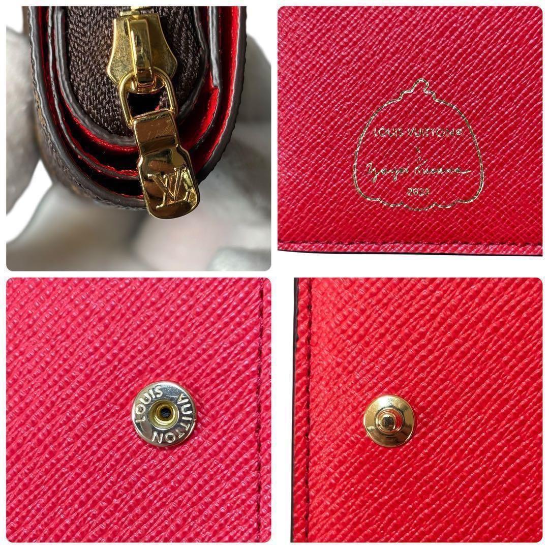 ルイヴィトン 草間彌生 ポルトフォイユ・ルー モノグラム コンパクトM81981