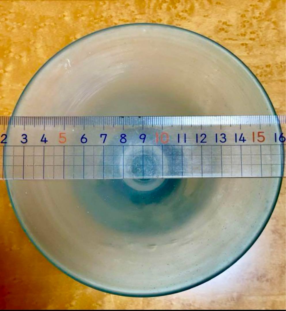 明治後期、大正ロマン コンポート　和ガラス ウランガラス