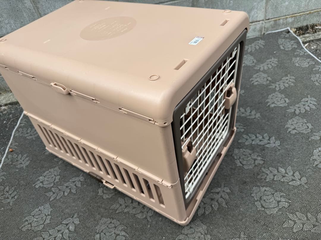 Richell キャンピングキャリー　折りたたみ　L ダークブラウン