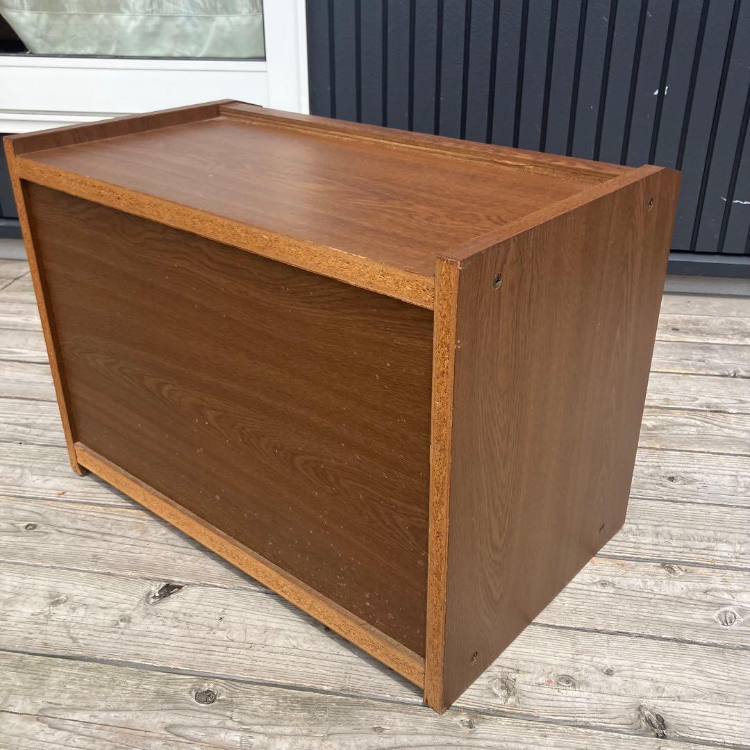 昭和レトロ 古家具 木製レコードラック テレビ台 キャビネット ウッドラック