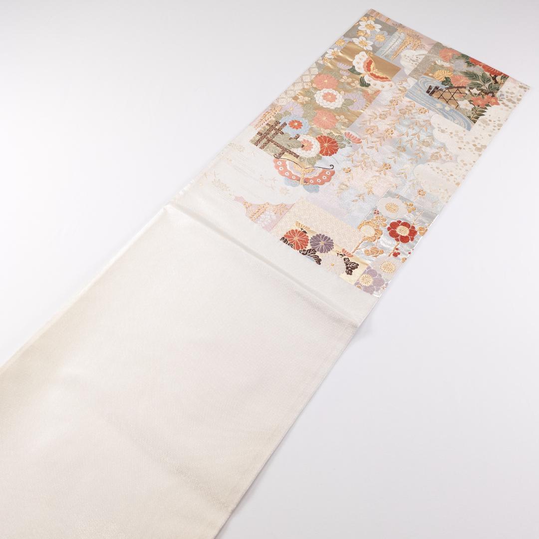 値下げコメント対応しません R7SK1333 振袖+帯 2点セット 金彩