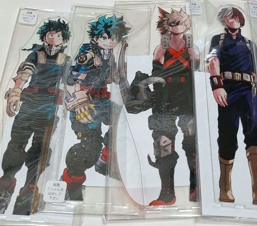 僕のヒーローアカデミア アクリルmegaフィギュア 緑谷出久 爆豪勝己 轟焦凍