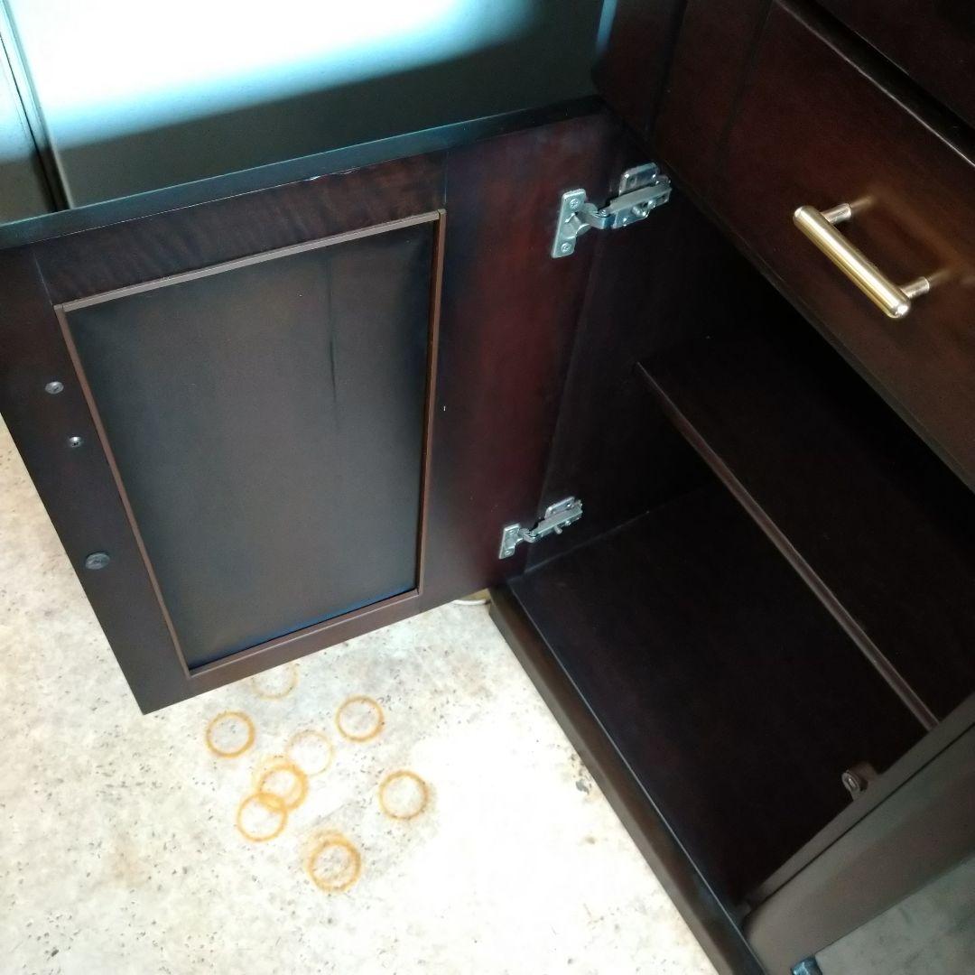 大型ダークブラウン収納キャビネット