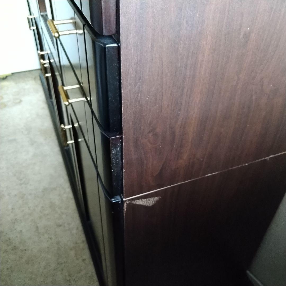 大型ダークブラウン収納キャビネット